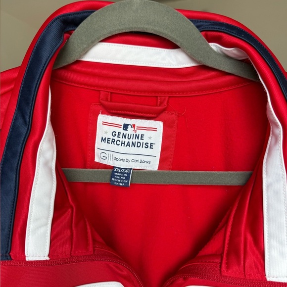 St. Louis Cardinals x Carl Banks MLB Coach’s Jacket Mens XXL Red Navy Zip-Up - Picture 3 of 4